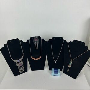4 - New and Used - Necklaces: 2 Paparazzi,  1 'VTG NIB' Avon, & 1 unknown brand